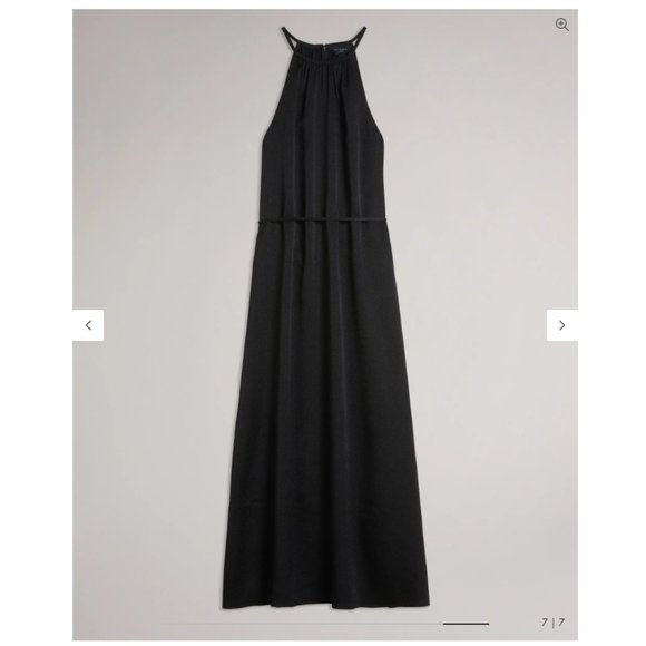 NEW Ted Baker Roxieyy Halterneck Midaxi Dress Black XS - Picture 7 of 13